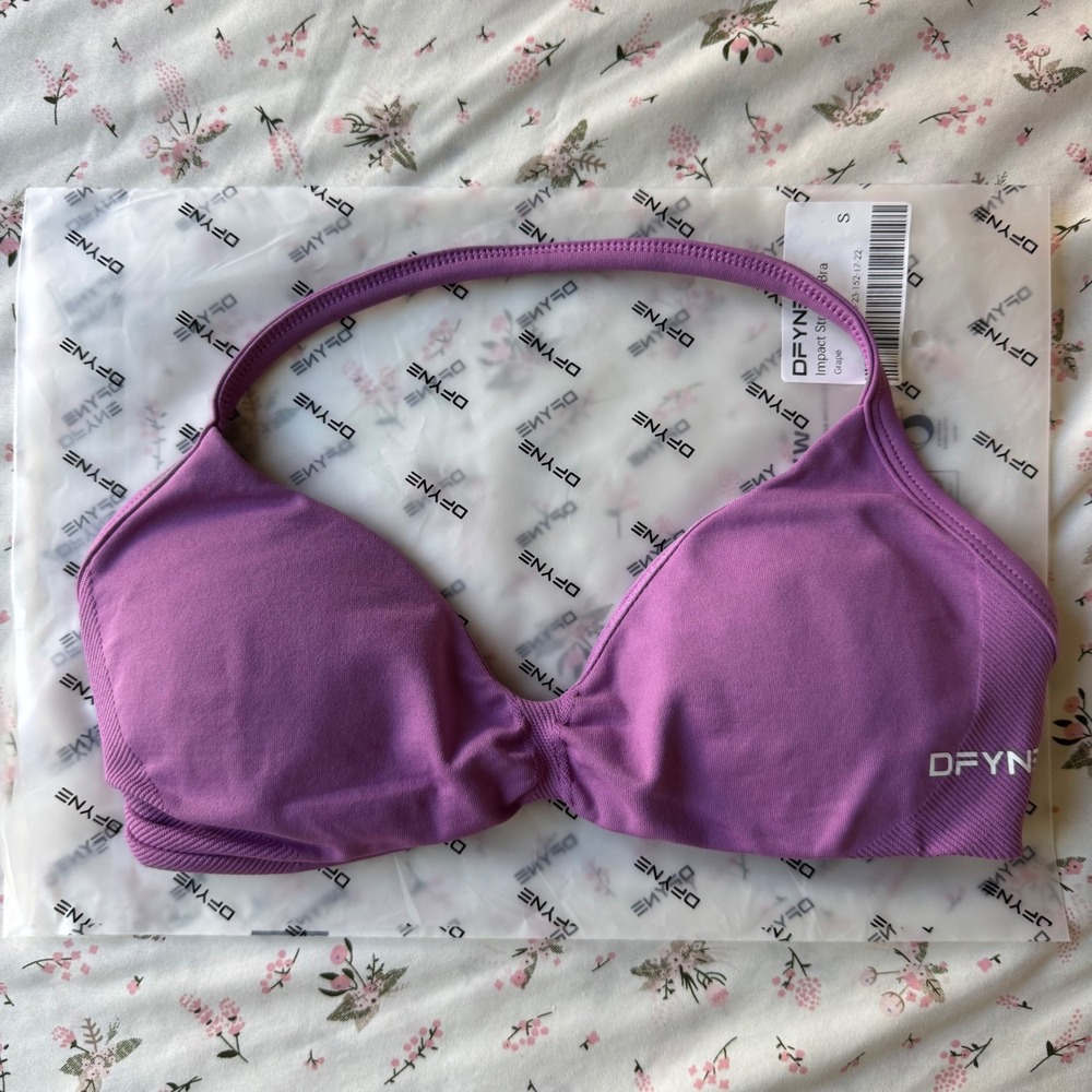 Dfyne impact strappy bra grape small - Picture 4 of 6